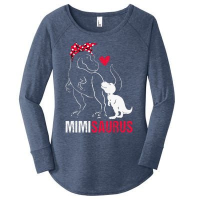 Mimisaurus T Rex Dinosaur Mimi Saurus Family Matching Women's Perfect Tri Tunic Long Sleeve Shirt