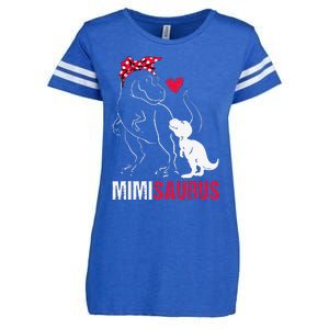 Mimisaurus T Rex Dinosaur Mimi Saurus Family Matching Enza Ladies Jersey Football T-Shirt