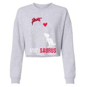 Mimisaurus T Rex Dinosaur Mimi Saurus Family Matching Cropped Pullover Crew