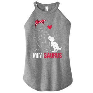 Mimisaurus T Rex Dinosaur Mimi Saurus Family Matching Women's Perfect Tri Rocker Tank