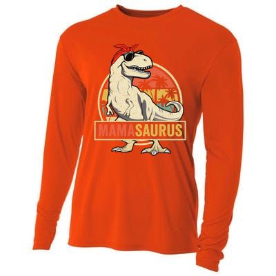 Mamasaurus T Rex Dinosaur Mama Saurus Family Matching Gift Cooling Performance Long Sleeve Crew