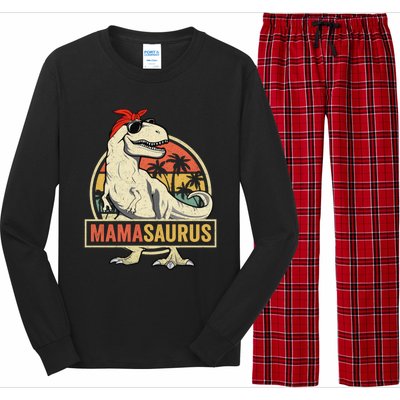 Mamasaurus T Rex Dinosaur Mama Saurus Family Matching Gift Long Sleeve Pajama Set