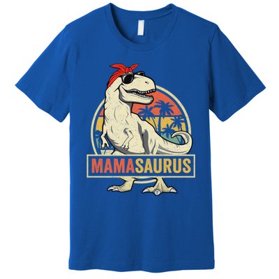 Mamasaurus T Rex Dinosaur Mama Saurus Family Matching Gift Premium T-Shirt