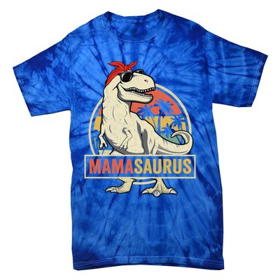 Mamasaurus T Rex Dinosaur Mama Saurus Family Matching Gift Tie-Dye T-Shirt