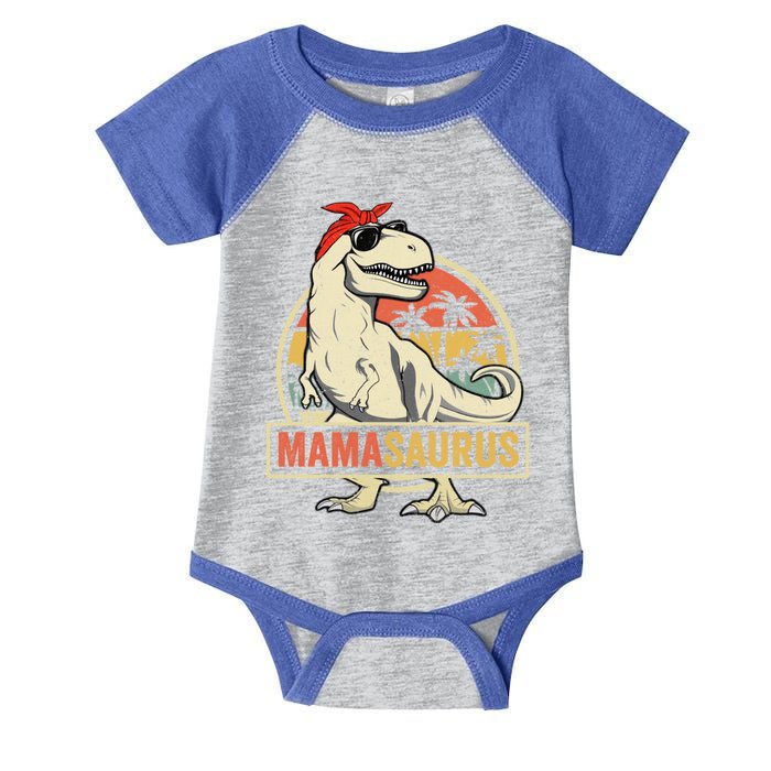 Mamasaurus T Rex Dinosaur Mama Saurus Family Matching Gift Infant Baby Jersey Bodysuit