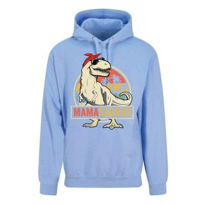 Mamasaurus T Rex Dinosaur Mama Saurus Family Matching Gift Unisex Surf Hoodie