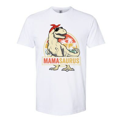 Mamasaurus T Rex Dinosaur Mama Saurus Family Matching Gift Softstyle CVC T-Shirt