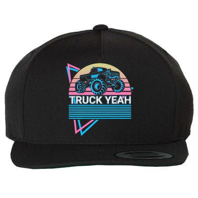 Monster Truck Retro Truck Yeah Wool Snapback Cap