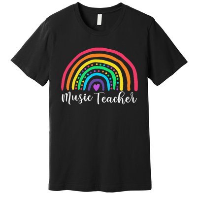 Music Teacher Rainbow Its A Good Day To Teach Tiny Musicians Premium T-Shirt