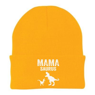 Mamasaurus T Rex Dinosaur Funny Mama Saurus Family Matching Long Sleeve Knit Cap Winter Beanie