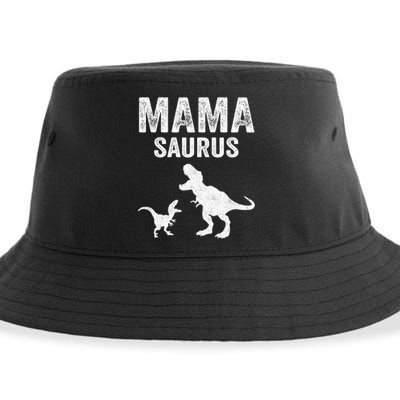 Mamasaurus T Rex Dinosaur Funny Mama Saurus Family Matching Long Sleeve Sustainable Bucket Hat