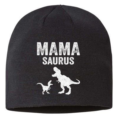 Mamasaurus T Rex Dinosaur Funny Mama Saurus Family Matching Long Sleeve Sustainable Beanie