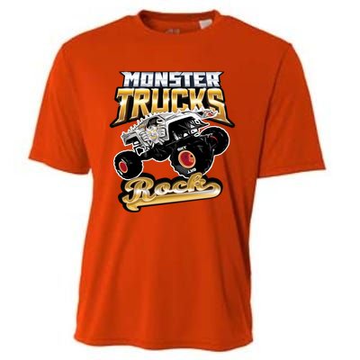 Monster Trucks Rock Funny Gift Cooling Performance Crew T-Shirt