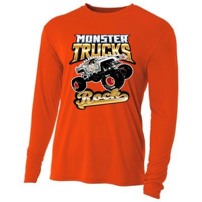 Monster Trucks Rock Funny Gift Cooling Performance Long Sleeve Crew