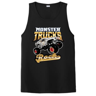 Monster Trucks Rock Funny Gift PosiCharge Competitor Tank