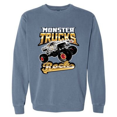 Monster Trucks Rock Funny Gift Garment-Dyed Sweatshirt