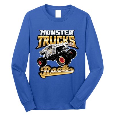 Monster Trucks Rock Funny Gift Long Sleeve Shirt