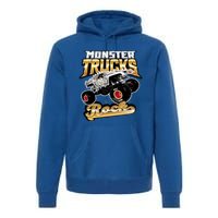 Monster Trucks Rock Funny Gift Premium Hoodie