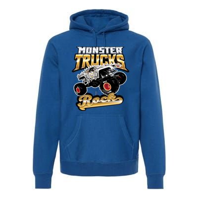 Monster Trucks Rock Funny Gift Premium Hoodie