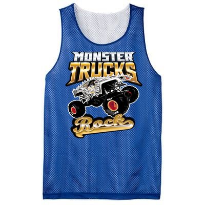 Monster Trucks Rock Funny Gift Mesh Reversible Basketball Jersey Tank