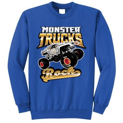 Monster Trucks Rock Funny Gift Tall Sweatshirt