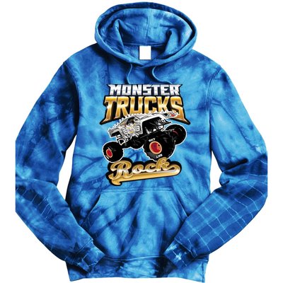 Monster Trucks Rock Funny Gift Tie Dye Hoodie