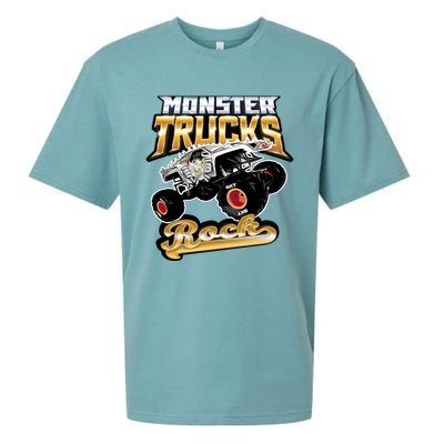 Monster Trucks Rock Funny Gift Sueded Cloud Jersey T-Shirt