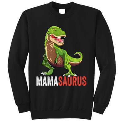 Mamasaurus T Rex Dinosaur Funny Mama Saurus Family Matching Long Sleeve Sweatshirt