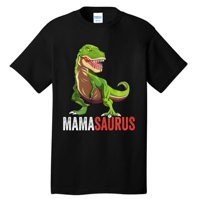 Mamasaurus T Rex Dinosaur Funny Mama Saurus Family Matching Long Sleeve Tall T-Shirt