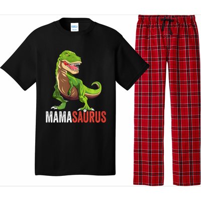 Mamasaurus T Rex Dinosaur Funny Mama Saurus Family Matching Long Sleeve Pajama Set