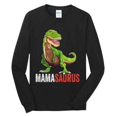 Mamasaurus T Rex Dinosaur Funny Mama Saurus Family Matching Long Sleeve Tall Long Sleeve T-Shirt