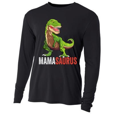 Mamasaurus T Rex Dinosaur Funny Mama Saurus Family Matching Long Sleeve Cooling Performance Long Sleeve Crew