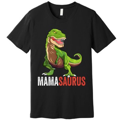 Mamasaurus T Rex Dinosaur Funny Mama Saurus Family Matching Long Sleeve Premium T-Shirt