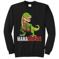 Mamasaurus T Rex Dinosaur Funny Mama Saurus Family Matching Long Sleeve Tall Sweatshirt