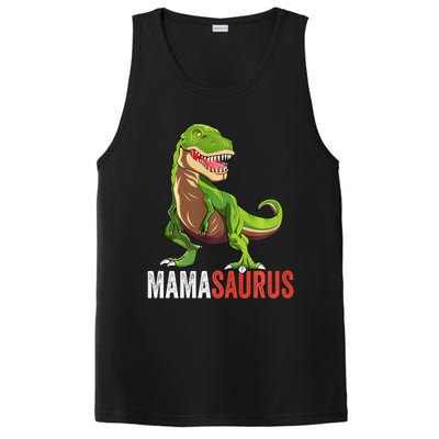 Mamasaurus T Rex Dinosaur Funny Mama Saurus Family Matching Long Sleeve PosiCharge Competitor Tank