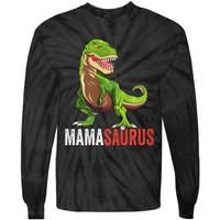 Mamasaurus T Rex Dinosaur Funny Mama Saurus Family Matching Long Sleeve Tie-Dye Long Sleeve Shirt