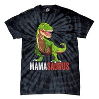 Mamasaurus T Rex Dinosaur Funny Mama Saurus Family Matching Long Sleeve Tie-Dye T-Shirt