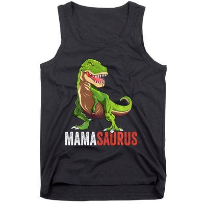 Mamasaurus T Rex Dinosaur Funny Mama Saurus Family Matching Long Sleeve Tank Top