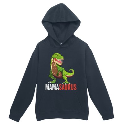 Mamasaurus T Rex Dinosaur Funny Mama Saurus Family Matching Long Sleeve Urban Pullover Hoodie