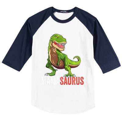 Mamasaurus T Rex Dinosaur Funny Mama Saurus Family Matching Long Sleeve Baseball Sleeve Shirt