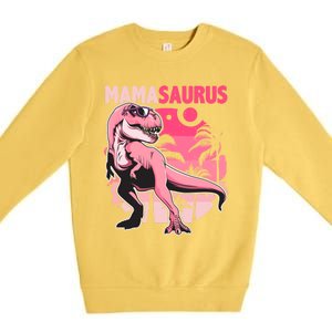 Mamasaurus T Rex Funny Dinosaur Mom Family Matching Gift Premium Crewneck Sweatshirt