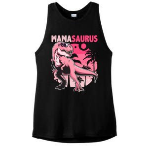 Mamasaurus T Rex Funny Dinosaur Mom Family Matching Gift Ladies PosiCharge Tri-Blend Wicking Tank