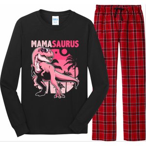 Mamasaurus T Rex Funny Dinosaur Mom Family Matching Gift Long Sleeve Pajama Set