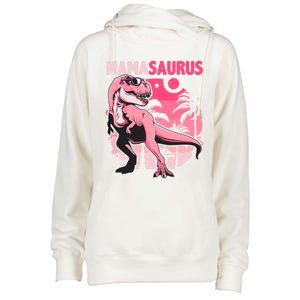 Mamasaurus T Rex Funny Dinosaur Mom Family Matching Gift Womens Funnel Neck Pullover Hood