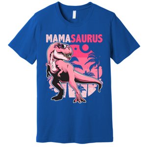 Mamasaurus T Rex Funny Dinosaur Mom Family Matching Gift Premium T-Shirt