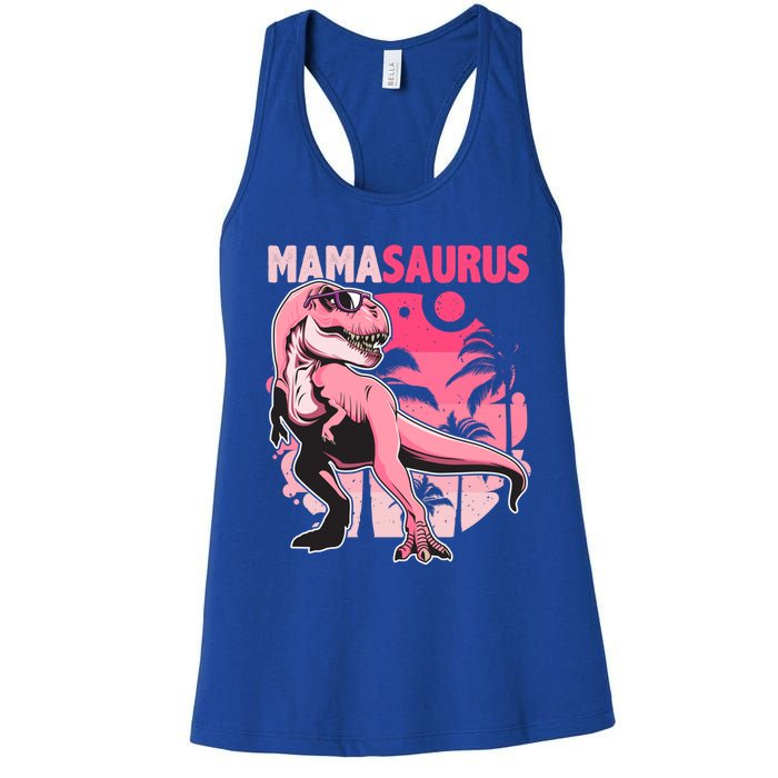 Mamasaurus T Rex Funny Dinosaur Mom Family Matching Gift Women's Racerback Tank