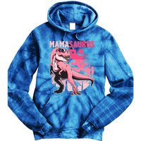 Mamasaurus T Rex Funny Dinosaur Mom Family Matching Gift Tie Dye Hoodie