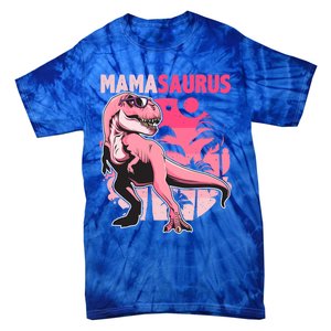 Mamasaurus T Rex Funny Dinosaur Mom Family Matching Gift Tie-Dye T-Shirt