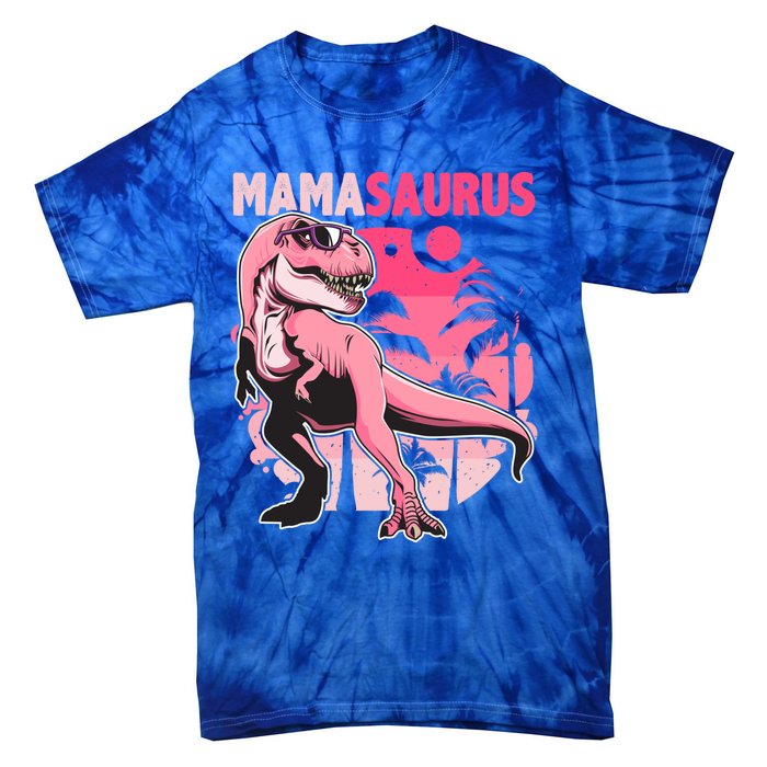 Mamasaurus T Rex Funny Dinosaur Mom Family Matching Gift Tie-Dye T-Shirt