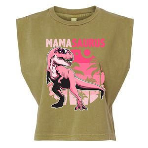 Mamasaurus T Rex Funny Dinosaur Mom Family Matching Gift Garment-Dyed Women's Muscle Tee